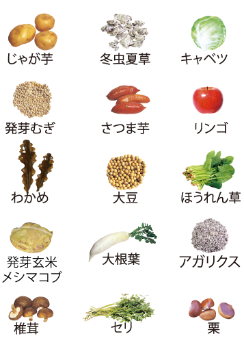 46種の生野菜・果物画像